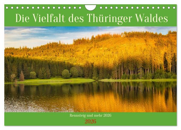 Die Vielfalt des Thüringer Waldes (Wandkalender 2026 DIN A4 quer), CALVENDO Monatskalender