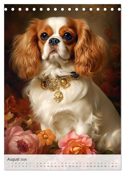 Produktbild: Cavalier King Charles Spaniel (Tischkalender 2026 DIN A5 hoch), CALVENDO Monatskalender
