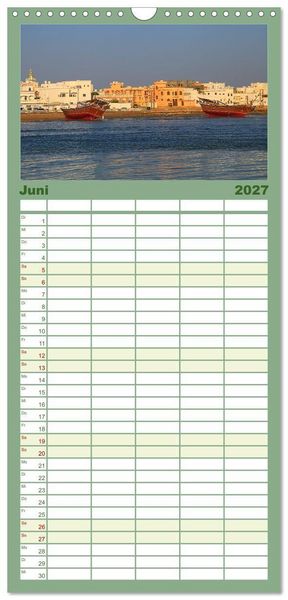 Produktbild: Familienplaner 2027 - Unterwegs im Weihrauchland Oman mit 5 Spalten (Wandkalender, 21 x 45 cm) CALVENDO