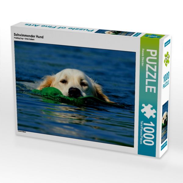 Produktbild: CALVENDO Puzzle Schwimmender Hund | 1000 Teile Lege-Gr&ouml;&szlig;e 64x48cm Foto-Puzzle f&uuml;r gl&uuml;ckliche Stunden