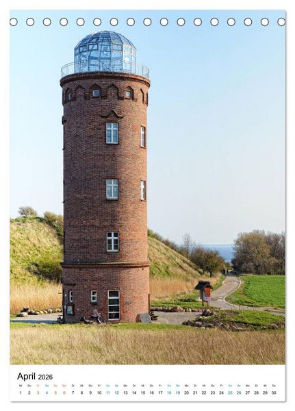 Produktbild: Insel R&uuml;gen - Kreide, Landschaft, Leuchtt&uuml;rme (Tischkalender 2026 DIN A5 hoch), CALVENDO Monatskalender