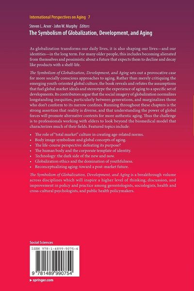Produktbild: The Symbolism of Globalization, Development, and Aging
