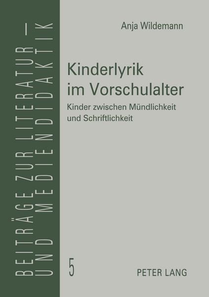 Produktbild: Kinderlyrik im Vorschulalter