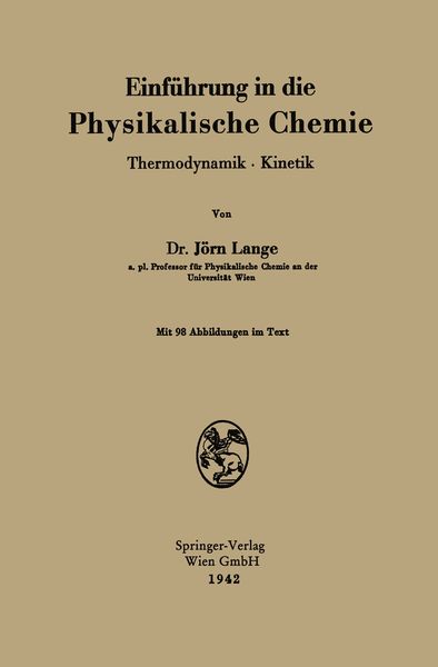 Produktbild: Einf&uuml;hrung in die Physikalische Chemie