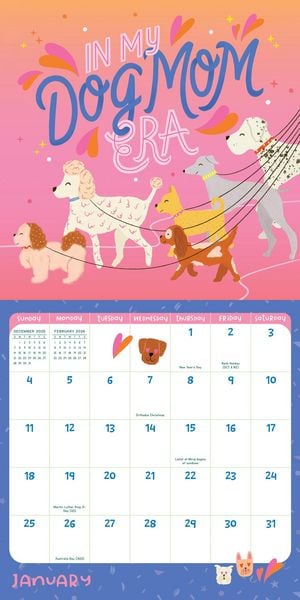 Produktbild: Dog Mom Wall Calendar 2026