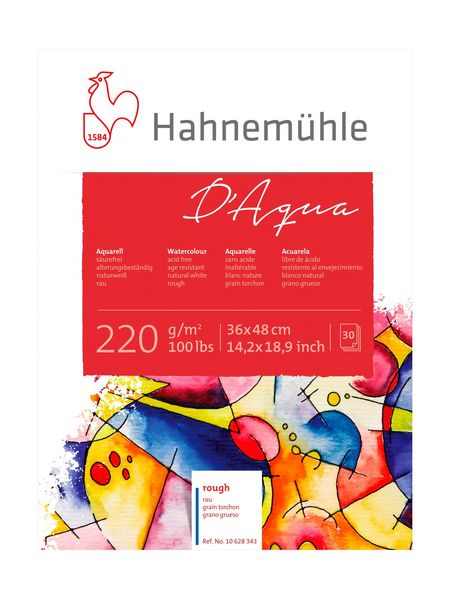 Produktbild: Hahnem&uuml;hle Papier D'Aqua, 36 x 48 cm, 220 g/m&sup2;