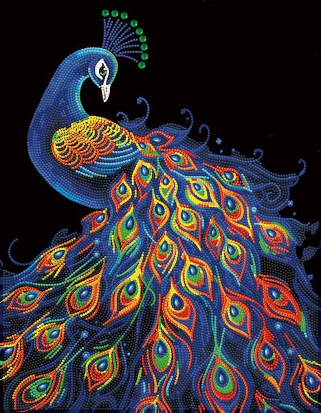 Produktbild: DIAMOND DOTZ - Diamond Painting Neon Pfau