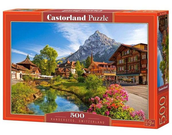Produktbild: Castorland 500 Piece Jigsaw Puzzle, Kandersteg, Switzerland, Alps Puzzle; Mountain Village Puzzle with River, Adult Puzzles, Castorland B-52363
