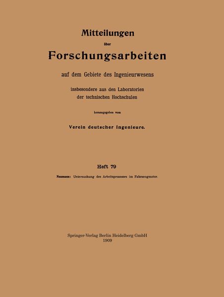 Produktbild: Untersuchung des Arbeitsprozesses im Fahrzeugmotor