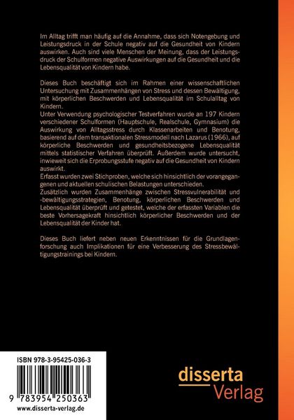 Produktbild: Schule und Stress: Wie sich Schulformen, Noten und Geschlecht auf die Gesundheit von Schulkindern auswirken