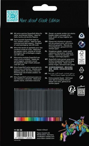 Produktbild: Faber-Castell Buntstifte Black Edition 36er Kartonetui