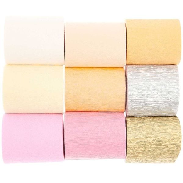 Produktbild: Kreppb&auml;nder, Bl&uuml;ten Mix, MIX, 9 Stk, 5,5 cm x 10 m
