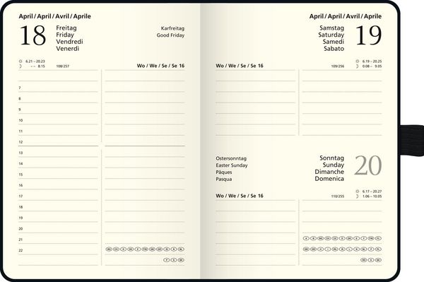 Produktbild: BRUNNEN 1073666907 Taschenkalender Kompagnon Mod. 736 66 2027 A6, Kunststoff, schwarz