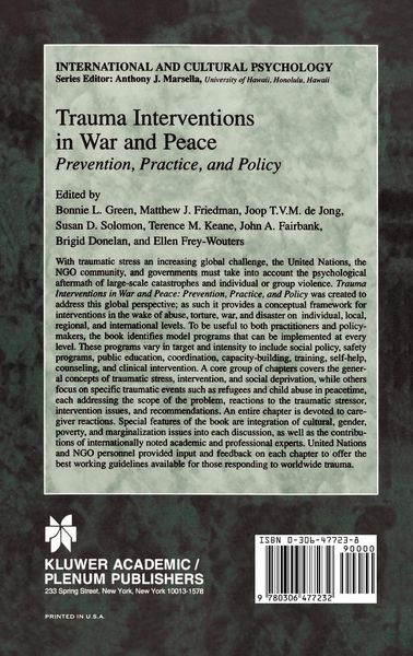 Produktbild: Trauma Interventions in War and Peace
