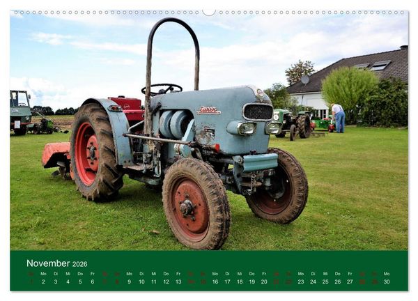 Produktbild: TRECKER-SCHLEPPER. Unverzichtbare Helfer in der Landwirtschaft (hochwertiger Premium Wandkalender 2026 DIN A2 quer), Kunstdruck in Hochglanz