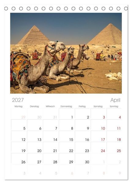 Produktbild: Tischplaner 2027 - Nordafrika - &Auml;gypten (A5 Tischkalender zum Aufstellen) CALVENDO