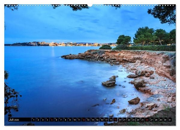 Produktbild: MALLORCA BEI NACHT (hochwertiger Premium Wandkalender 2026 DIN A2 quer), Kunstdruck in Hochglanz