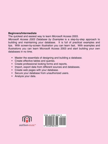 Produktbild: Microsoft Access 2003 Database by Examples