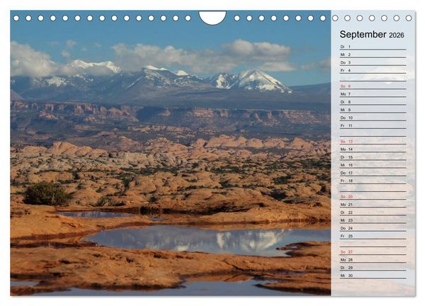 Produktbild: USA 2026 Utah - Sandstein und Canyons (Wandkalender 2026 DIN A4 quer), CALVENDO Monatskalender