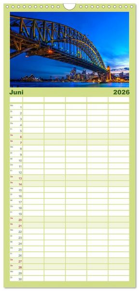 Produktbild: Familienplaner 2026 - Australien - Travel The Gravel mit 5 Spalten (Wandkalender, 21 x 45 cm) CALVENDO