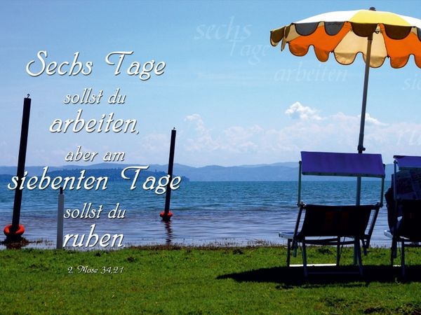 Produktbild: CALVENDO Puzzle Sechs Tage sollst du arbeiten, aber am siebenten Tag sollst du ruhen. 1000 Teile Puzzle quer | 1000 Teile Lege-Gr&ouml;&szlig;e 64 &times; 48 cm Foto-Puzzle f&uuml;r gl&uuml;ckliche Stunden