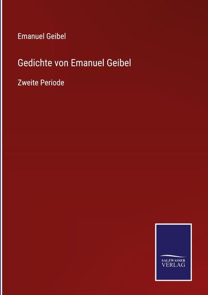 Produktbild: Gedichte von Emanuel Geibel