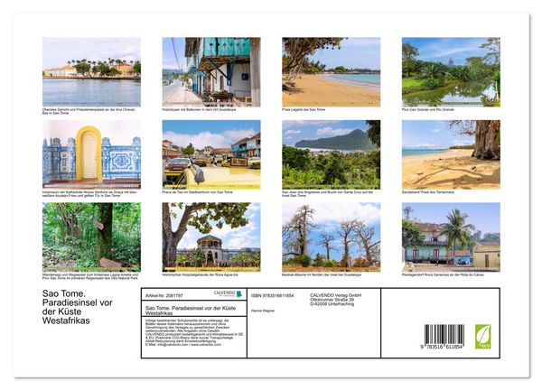 Produktbild: Sao Tome. Paradiesinsel vor der K&uuml;ste Westafrikas (Wandkalender 2026 DIN A3 quer), CALVENDO Monatskalender