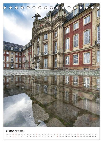 Produktbild: M&uuml;nster - Spiegelwelten einer Stadt (Tischkalender 2026 DIN A5 hoch), CALVENDO Monatskalender