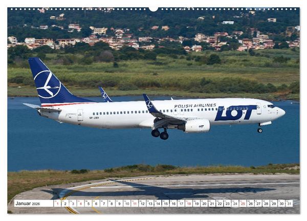 Produktbild: Flugzeuge auf Korfu (Wandkalender 2026 DIN A2 quer), CALVENDO Monatskalender