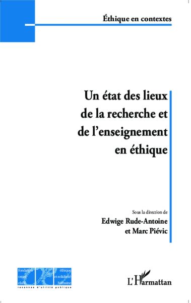 Produktbild: Un &eacute;tat des lieux de la recherche et de l'enseignement en &eacute;thique