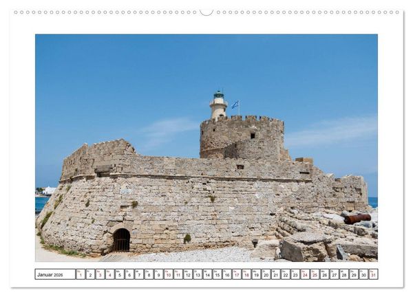 Produktbild: Rhodos, eine Sonneninsel (hochwertiger Premium Wandkalender 2026 DIN A2 quer), Kunstdruck in Hochglanz