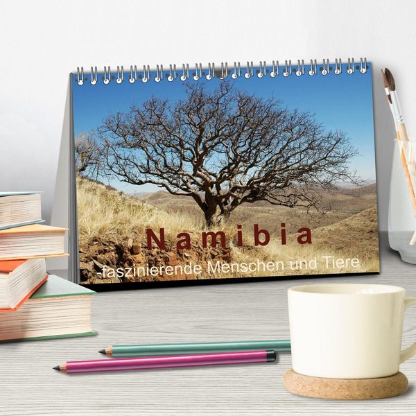 Produktbild: Namibia - faszinierende Menschen und Tiere (Tischkalender 2026 DIN A5 quer), CALVENDO Monatskalender
