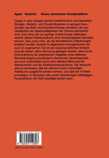 Produktbild: Neues chemisches Grundpraktikum