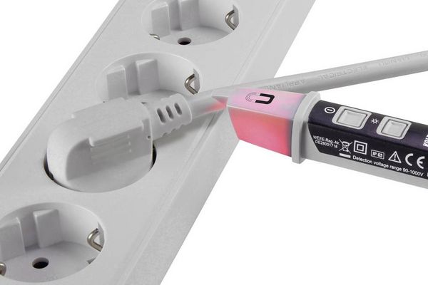 Produktbild: VOLTCRAFT MS-520 Ber&uuml;hrungsloser Spannungspr&uuml;fer CAT IV 1000V LED, Akustik