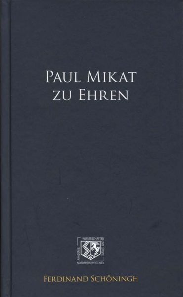 Produktbild: Paul Mikat zu Ehren