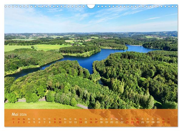 Produktbild: Talsperren der Wupper und ihrer Nebenfl&uuml;sse aus der Vogelperspektive (Wandkalender 2026 DIN A3 quer), CALVENDO Monatskalender