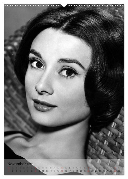 Produktbild: Hollywood-Diva - Audrey Hepburn (Wandkalender 2026 DIN A2 hoch), CALVENDO Monatskalender