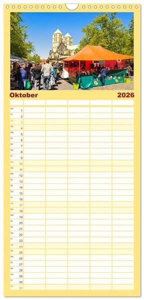 Produktbild: Familienplaner 2026 - Abenteuer M&uuml;nster - Echt jovel! mit 5 Spalten (Wandkalender, 21 x 45 cm) CALVENDO