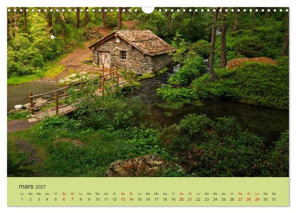 Produktbild: Montagnes, lacs et chalets dans la vall&eacute;e d'Aoste (Calendrier mural 2027 DIN A3 vertical), CALVENDO calendrier mensuel