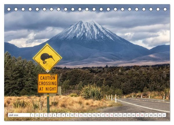 Produktbild: Neuseeland Nordinsel - Das Land der Hobbits und Vulkane (Tischkalender 2026 DIN A5 quer), CALVENDO Monatskalender