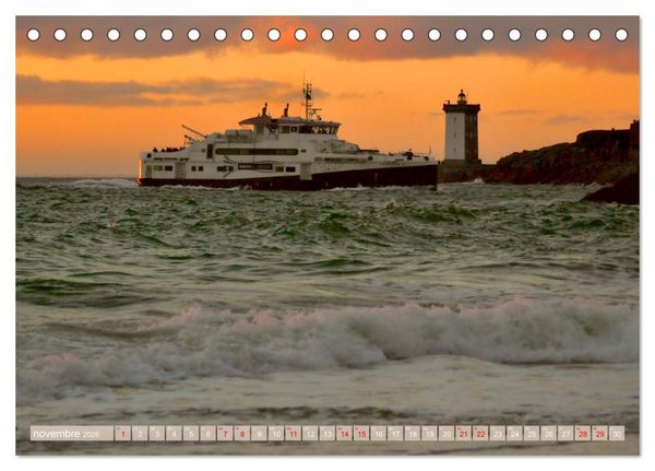 Produktbild: Couchers de soleil sur Kermorvan (Calendrier de bureau 2026 DIN A5 vertical), CALVENDO calendrier mensuel