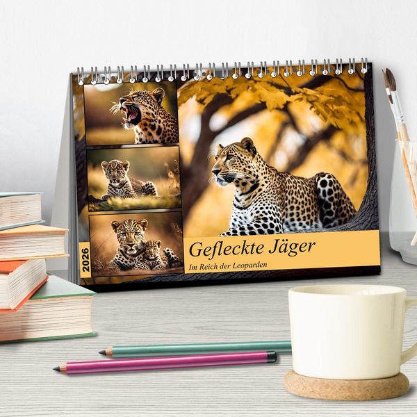 Produktbild: Gefleckte J&auml;ger (Tischkalender 2026 DIN A5 quer), CALVENDO Monatskalender