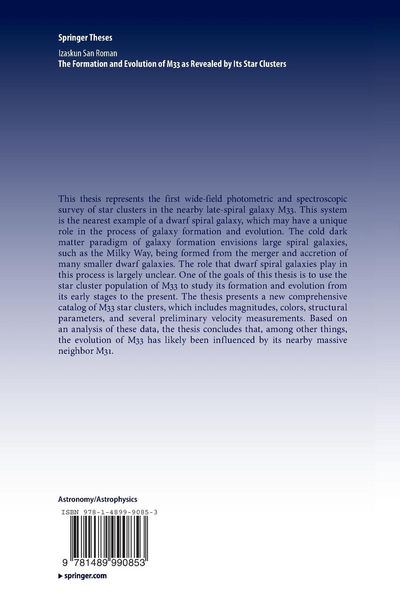 Produktbild: The Formation and Evolution of M33 as Revealed by Its Star Clusters