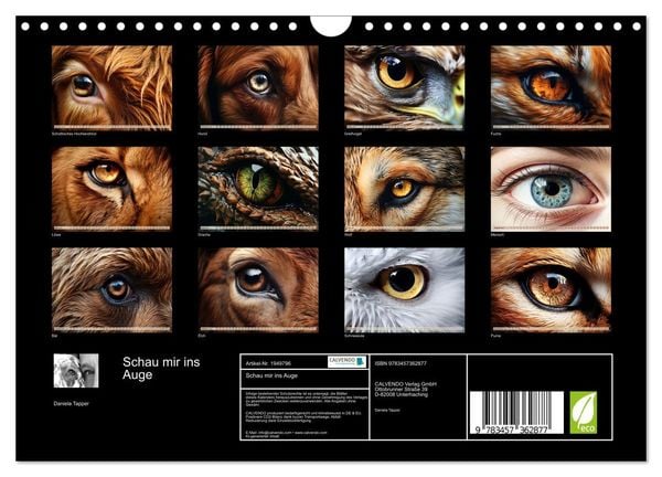 Produktbild: Schau mir ins Auge (Wandkalender 2026 DIN A4 quer), CALVENDO Monatskalender
