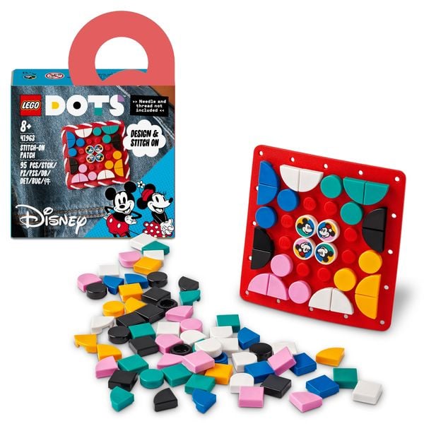 LEGO DOTS 41963 Micky und Minnie Kreativ-Aufnäher, kreatives Bastelset