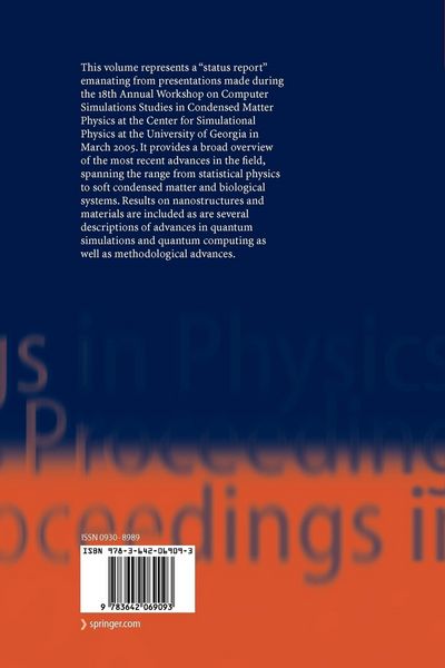 Produktbild: Computer Simulation Studies in Condensed-Matter Physics XVIII