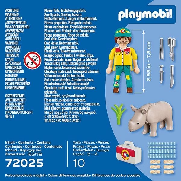 Produktbild: PLAYMOBIL 72025 DuoPack Tierpfleger mit Nashorn