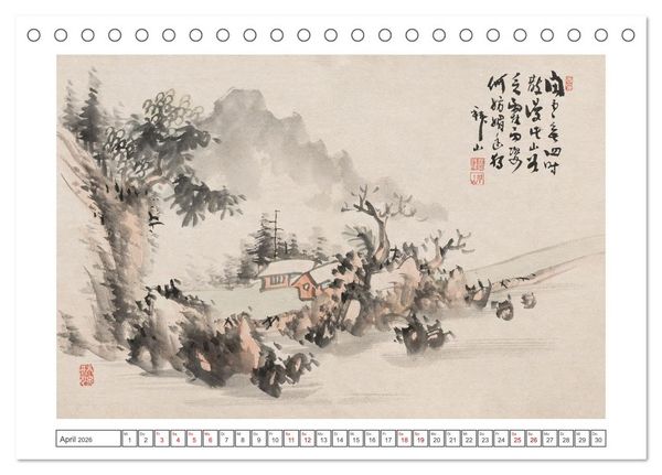 Produktbild: Yoshitsugu Haizan (Tischkalender 2026 DIN A5 quer), CALVENDO Monatskalender