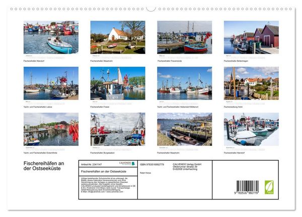 Produktbild: Fischereih&auml;fen an der Ostseek&uuml;ste (hochwertiger Premium Wandkalender 2027 DIN A2 quer), Kunstdruck in Hochglanz