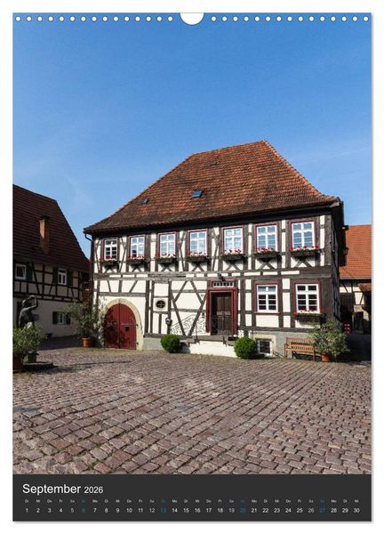 Produktbild: Str&uuml;mpfelbach - Fachwerkh&auml;user (Wandkalender 2026 DIN A3 hoch), CALVENDO Monatskalender